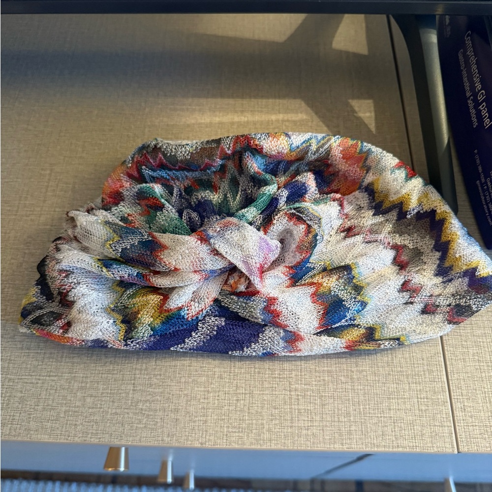 Missoni knotted metallic crochet knit turban - Picture 2 of 4